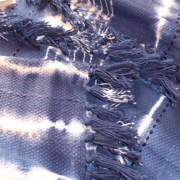 Roberta Roller Rabit Bridget Fringe Kimono Raj Tie-Die Indigo Open Jacket Small - Picture 6 of 6